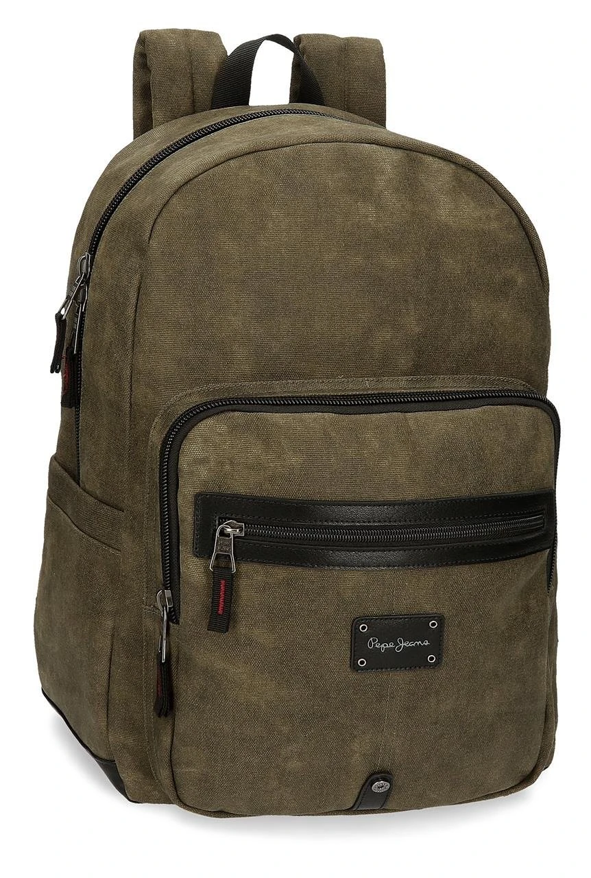 Jeans Mochila de cm x 44 cm x 15 cm en Poliéster y detalles de piel sintética Verde| | - AliExpress