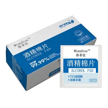 

100Pcs Portable 75% Alcohol Pad Sterilization Cleansing Disinfection Wet Wipes X7YB