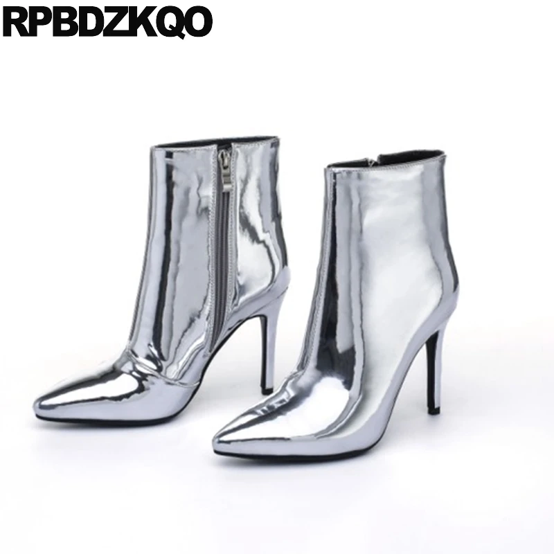silver boots size 10