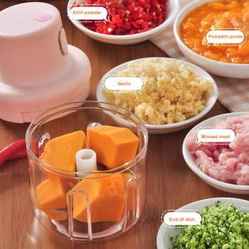 

Wireless Mini Electric Garlic Food Chopper Ginger Vegetable Crusher Cutter Food Blender Processor HKS99