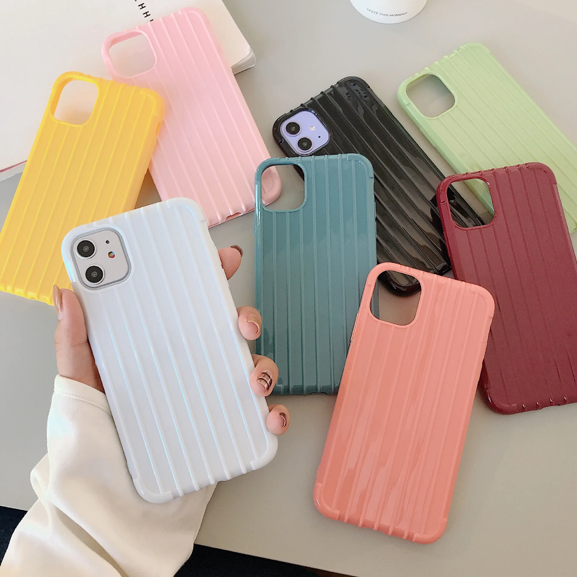 3D Curved Suitcase Trunk Candy Phone Case For iPhone 11 Por Max X Xsmax Xr 7 Puls 6 6S 8 Cases Soft TPU Back Cover |