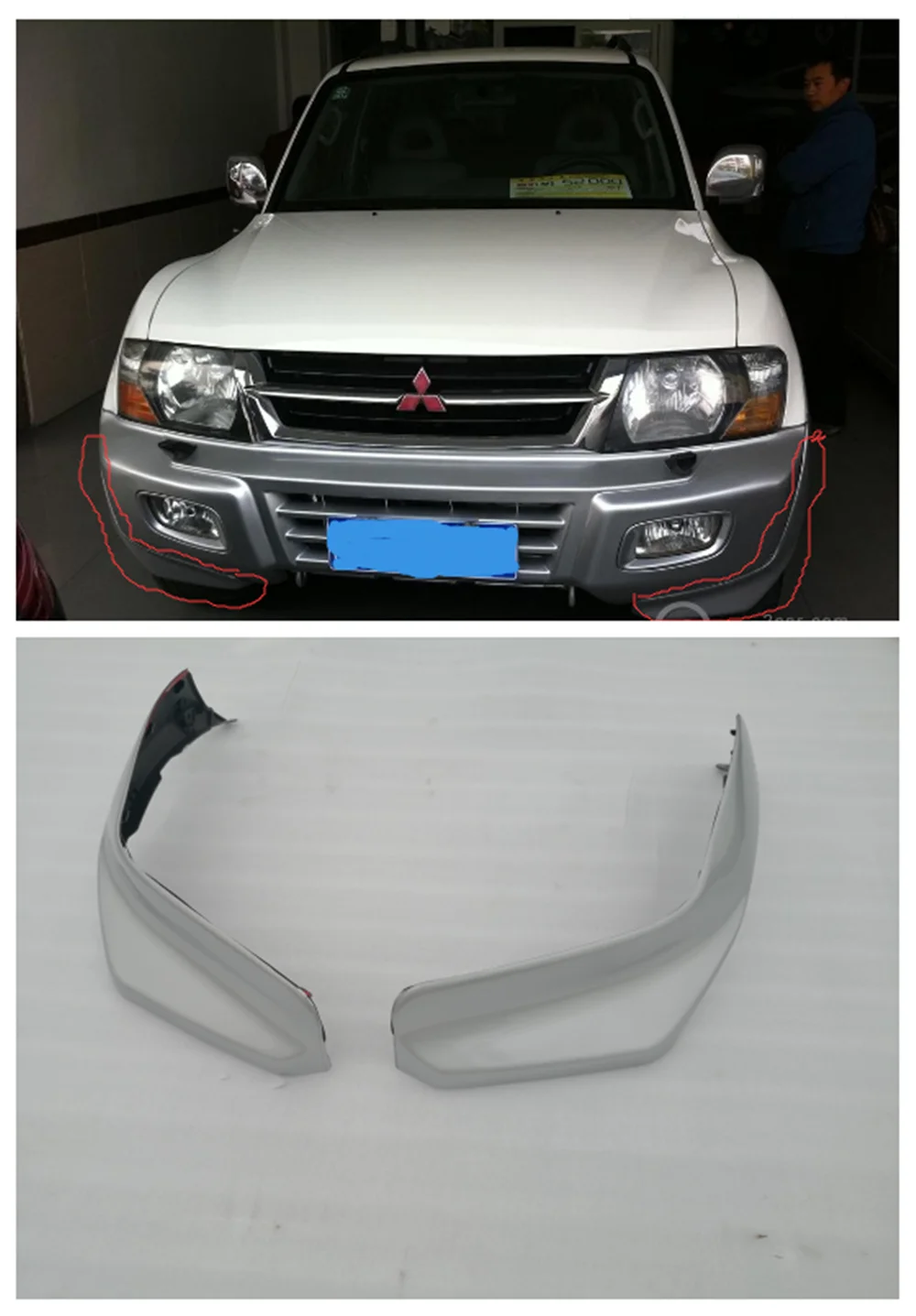 Front Bumper Wrap Angle PlasticWrap Angle Fender For Mitsubishi Montero
