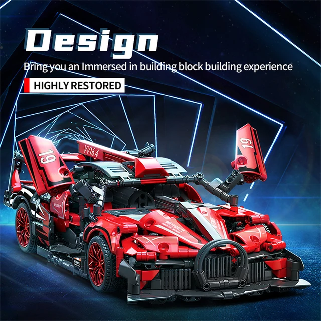 Technical Super Sport Car Assembly Set Building Blocks Expert Racing Speed Vehicle Model Bricks Moc Toys for Boys Festival Gifts 3