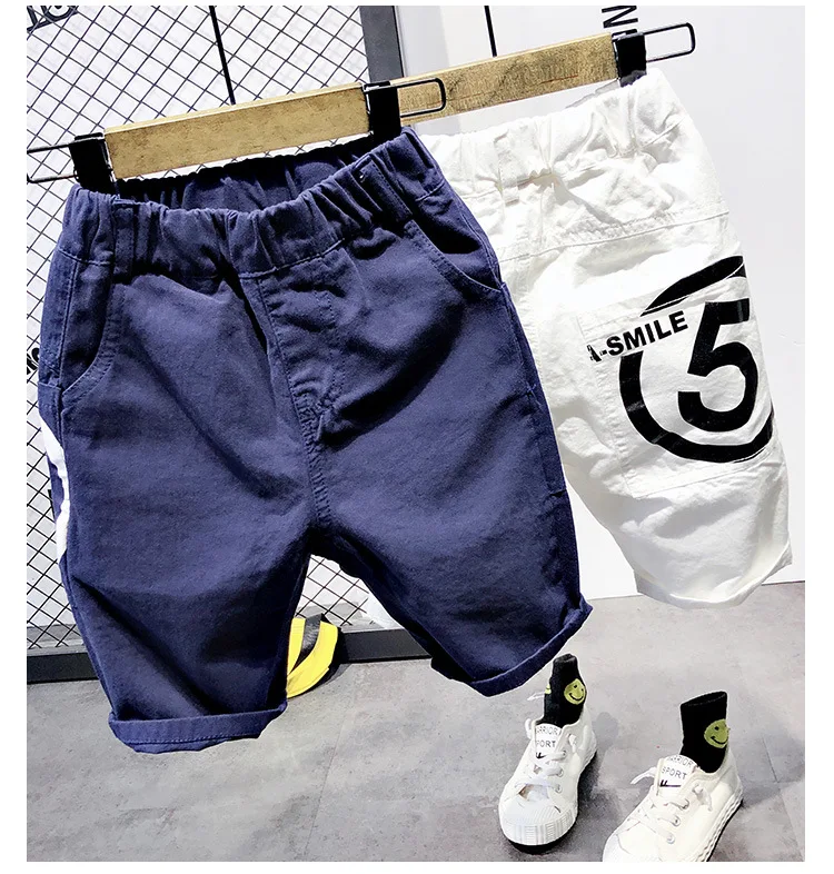 Укороченные штаны для мальчиков летняя одежда г. Новые стильные детские шорты комбинезон повседневные штаны модная летняя детская одежда в Корейском стиле