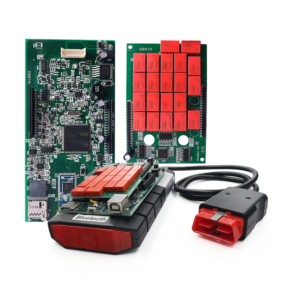 Двойная плата Real V9.0 Multidiag с Bluetooth Автомобильный Диагностический Инструмент TCS 2016 0