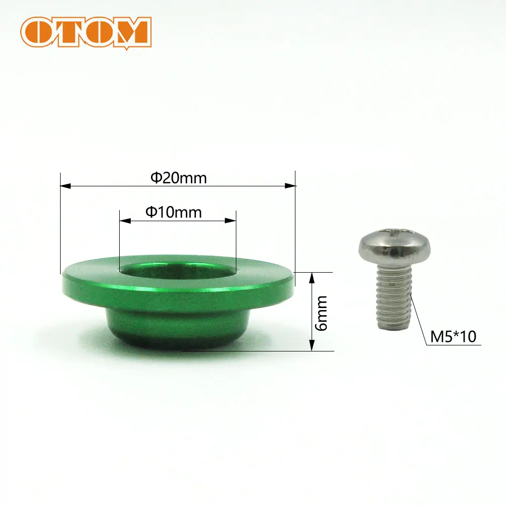 Motorcycle Accessories Auto Fasteners Motorcycle Screw Caps Motorcycle Screws Motorcycle Fasteners OTOM 4x Motorcycle Chain Slider Aluminum CNC Countersunk Head Bolt Washers Gasket Flat Fork Pad Screw For KAWASAKI KX250F KX450F