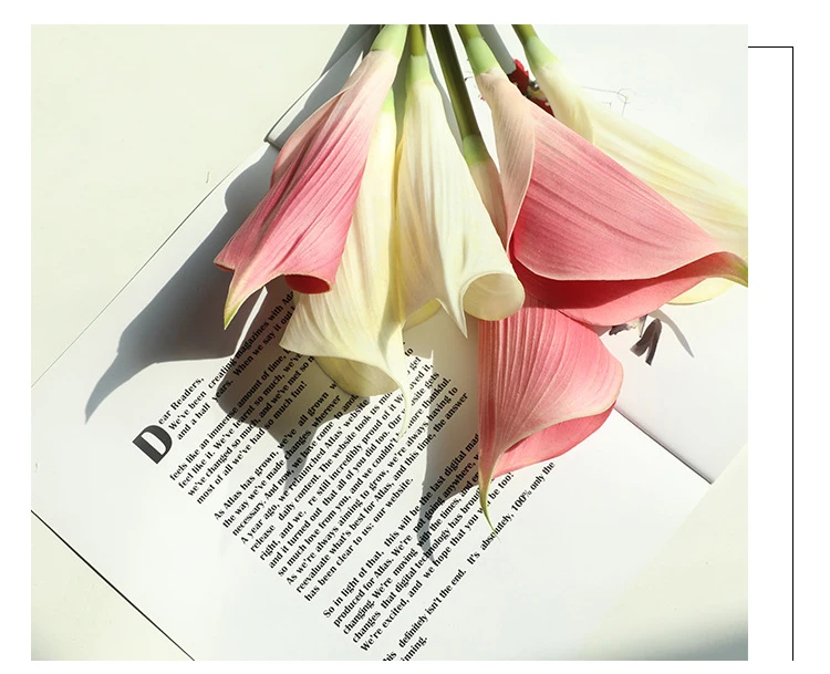 JAROWN PU 인공 꽃 칼라 릴리 무리 가짜 꽃 웨딩 부케 DIY 테이블 홈 웨딩 장식 녹색 식물 Tuin Decoratie (19)