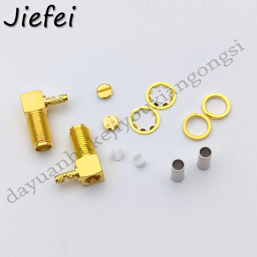  30-300 PCS SMA Female Plug 90 Degree Crimp RG174 RG316 LMR100 Cable Right Angle RF Coaxial Connecto