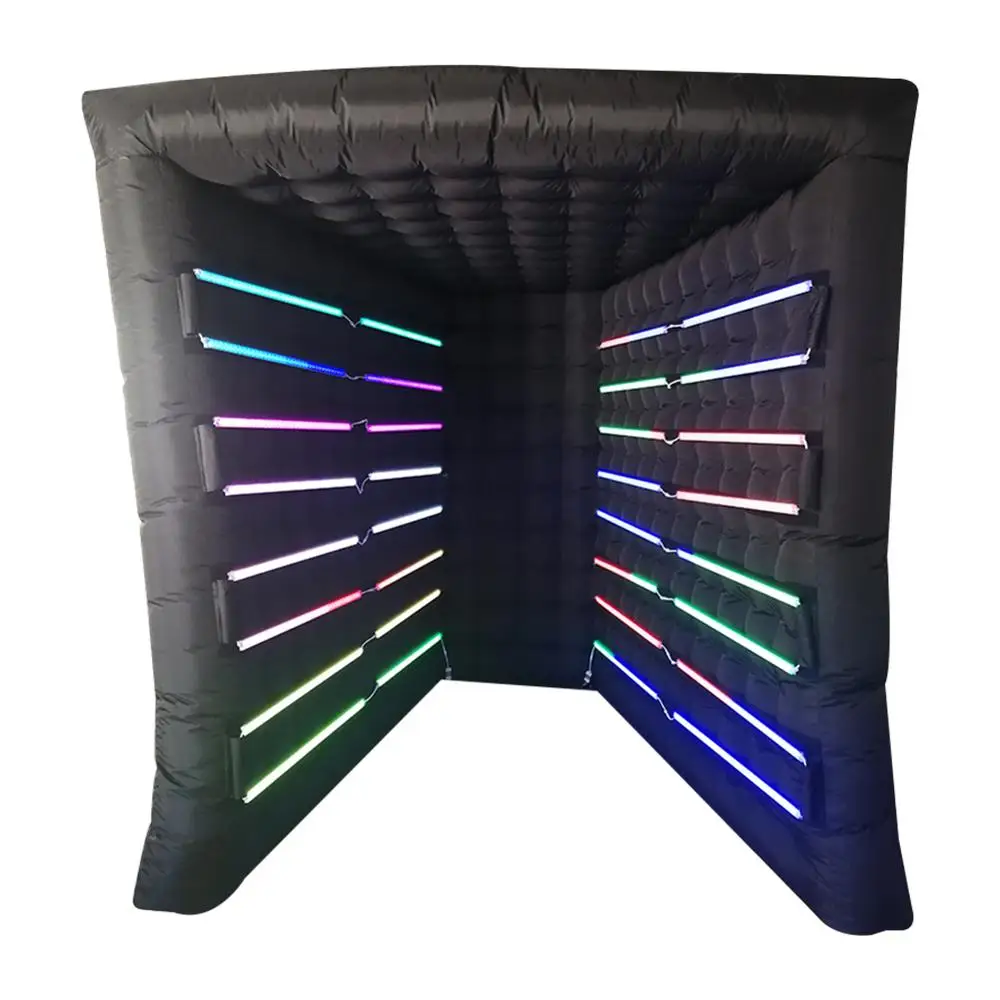  Hot Vogue Photo booth with tube lights Portable Photo both backdrops with inner air fan for party w