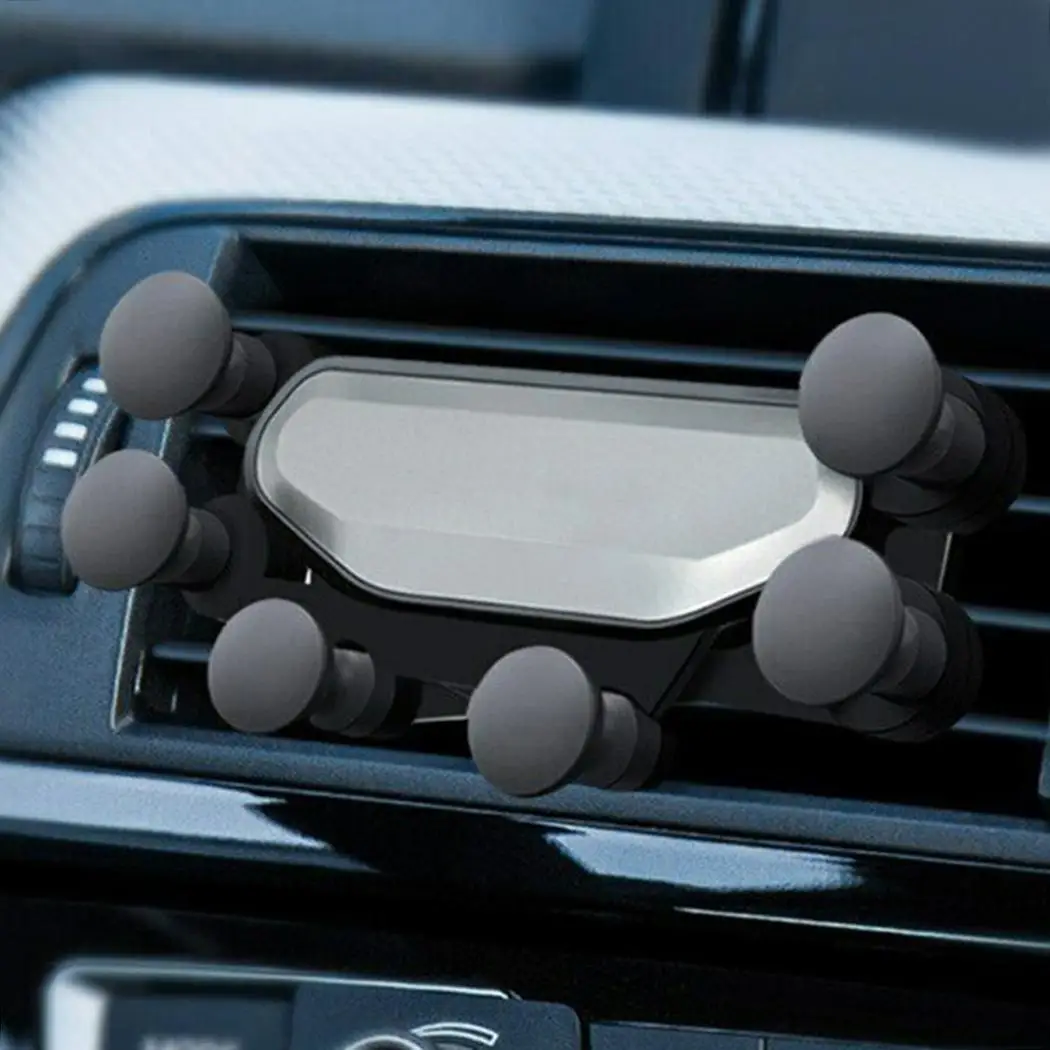 Прочный портативный нескользящий гравитационный Автомобильный держатель для телефона, вращение на 360 градусов, автомобильный телефон для общей стойки