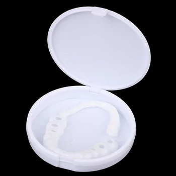 

White Fake Teeth Orthodontic Braces Tooth Cover Snap On Immediate Teeth Cosmetic Denture Care Oral Care Silicone Teeth Whitening