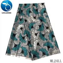 LIULANZHI нигерийская Атласная Ткань 5 ярдов новейший дизайн Восковая печать на ткани Африканский Атлас для платья Швейные ML24LL30-39