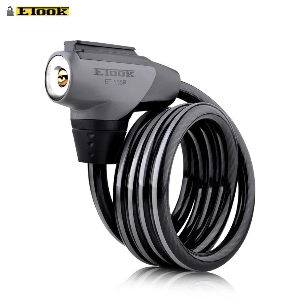 

ETOOK Bicycle Lock Anti-theft Cable Lock MTB Bike 1.5m Waterproof Cycle Cycling Motorcycle Security Lock with reflective stripe