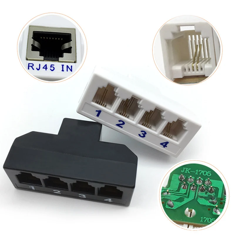 RJ45 To RJ11 Network Cable Splitter Adapter Female Socket Connector For Phone | Компьютеры и офис