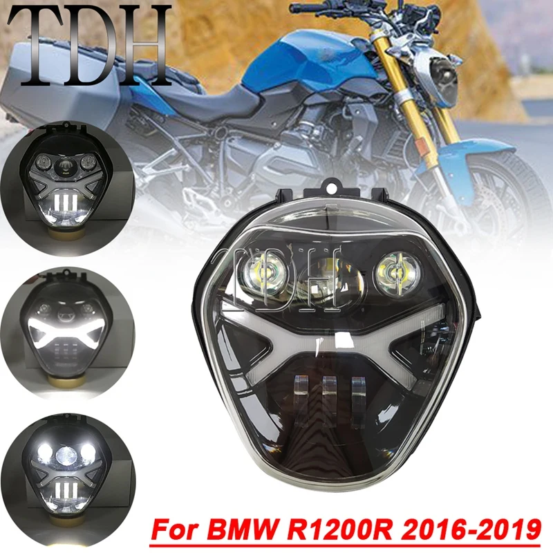 BMW R1200R ヘッドライトユニット 送料無料 BMW R1200R 後期 57W 6800lm LEDヘッドライト(Hi+Lo)+