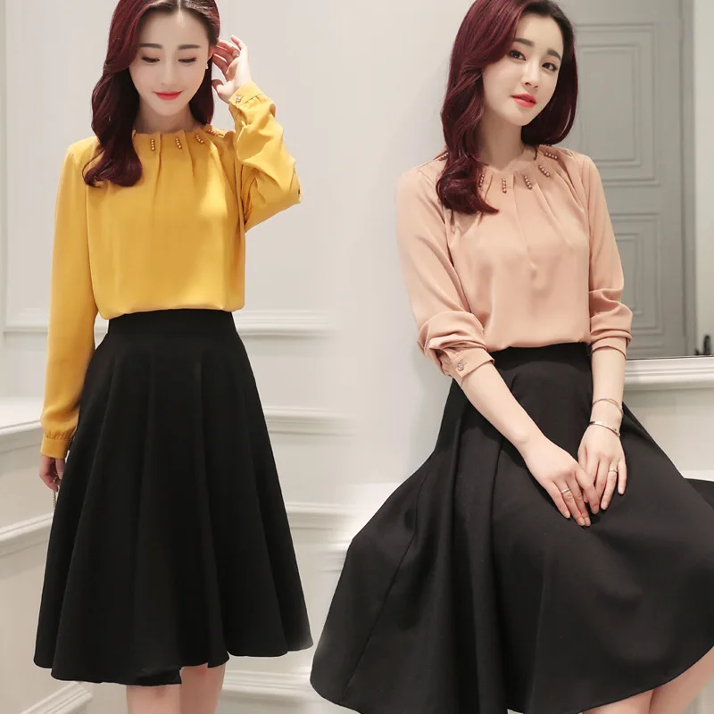 

Spring And Autumn WOMEN'S Dress 2019 New Style Fashion Early Autumn Long-sleeved Dress Popular Early Autumn Two-Piece Set Wester