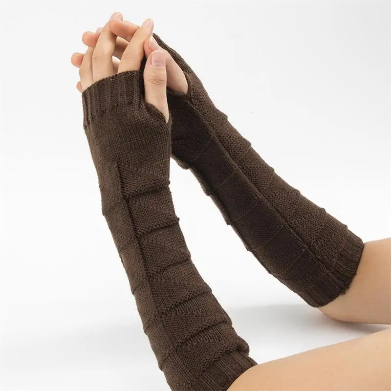 Осень зима новые шерстяные вязаные перчатки guantes invierno mujer длинные перчатки теплые перчатки с открытыми пальцами треугольные варежки для мужчин и женщин