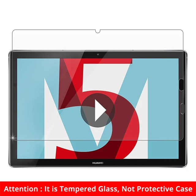 Чехол для huawei MediaPad M5 10,8 с откидной подставкой, умный чехол из искусственной кожи, чехол для huawei Mediapad M5 10 Pro CMR-AL09/W09, чехол для планшета - Цвет: Glass Film(Not Case)