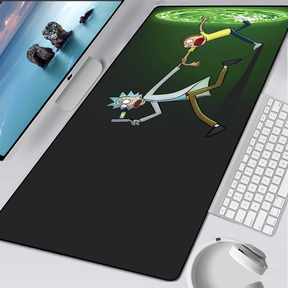 

900x400MM Mat Rick and Morty Mousepad HD Office Desk Padmouse Anime Keyboard PC Computer Large XXL Play Mats Carpet for Mouse
