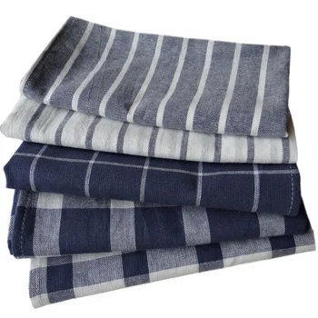 

1pc Nordic Blue Table Napkin Kitchen Towel Tea Towel 50x70cm Dyed Yarns Woven 100% Cotton