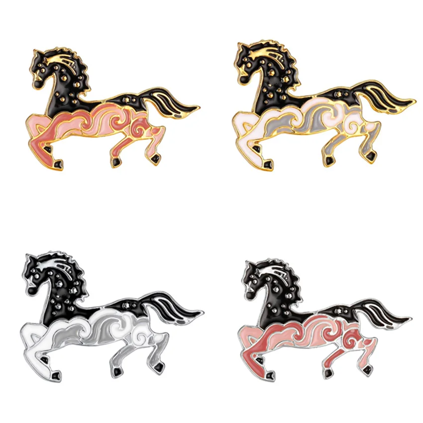 Cxwind Vintage Animal Horse Enamel Brooches for Women Large Insect Brooch Pin Fashion Dress Coat Accessories Cute Pins Jewelry | Украшения