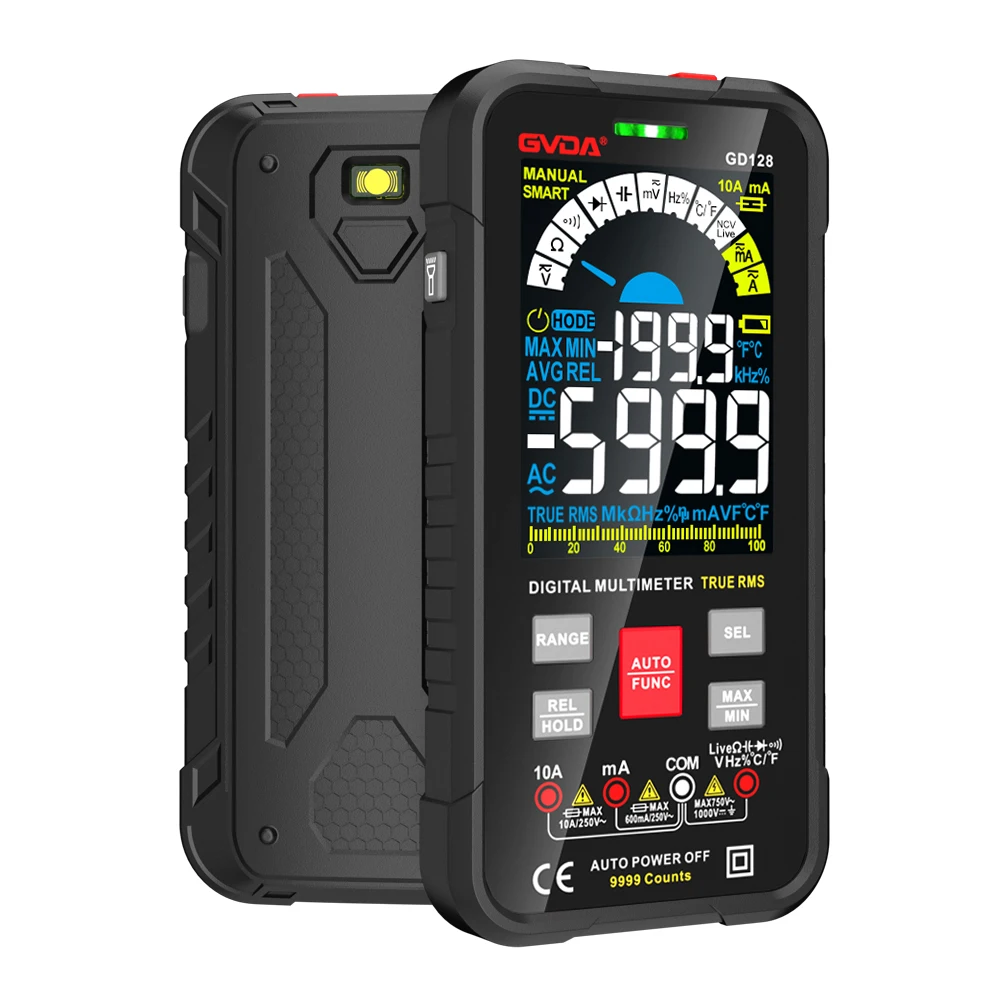 GVDA Digital Multimeter 9999 Counts DMM Voltmeter True RMS AC DC NCV Voltage Meter Smart Ammeter Auto Range Capacitance Tester digital multimeter multimeter tester