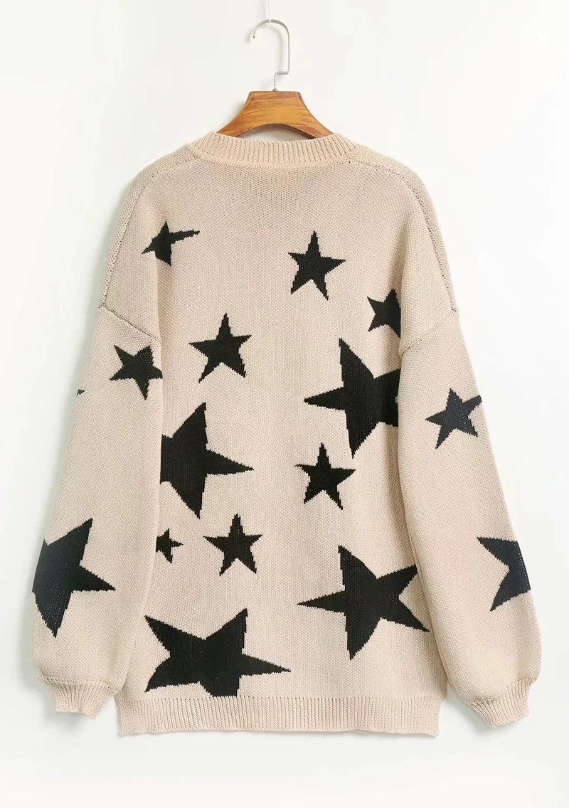 YAMDI свободный свитер для женский осенне-зимний толстый Корейский элегантный винтажный свободный Роскошный джемпер с v-образным вырезом Женский пуловер Boho La