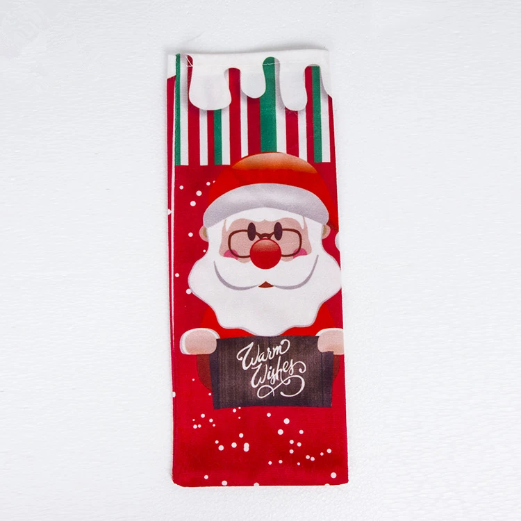 Рождественские украшения для дома Санта Клаус крышка бутылки вина снеговик чулок держатели для подарков Рождество Navidad Декор год, Q - Цвет: Santa Claus