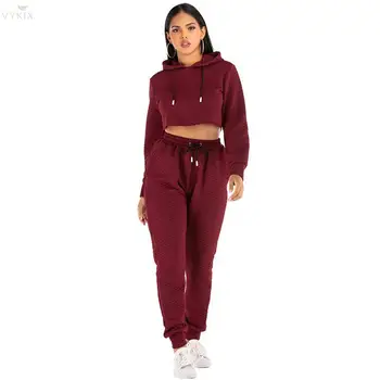 

Fashion Sweat Suits Women Hooded Two Piece Set Full Sleeve Crop Top Women Outfits Sweatsuit Femme Casual Sporty Womens Clothing