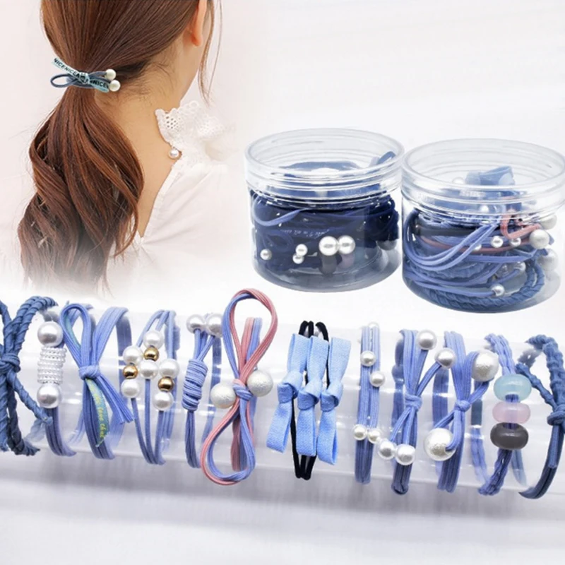 

12 Pcs/set Fashion Women Hair Accessories Cute Girl Elastic Hair Bands Kids Hairband Gum Fot Hair Rope Rubber Band Hair Circle