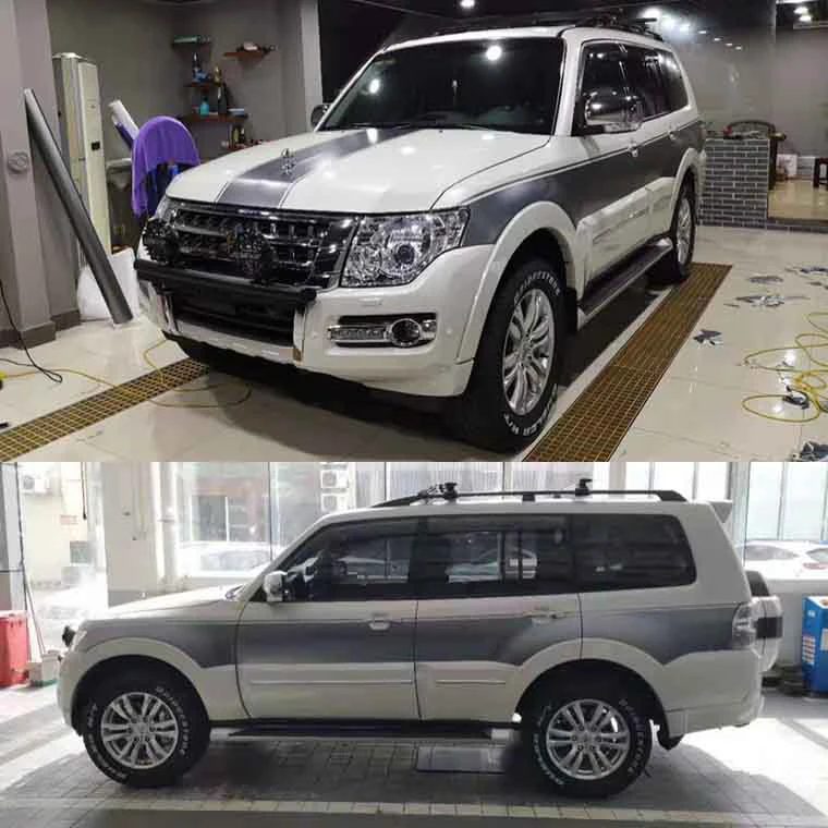 Наклейка для кроссовера цветная полоска Mitsubishi Pajero V93 V97 2019|Наклейки на автомобиль|