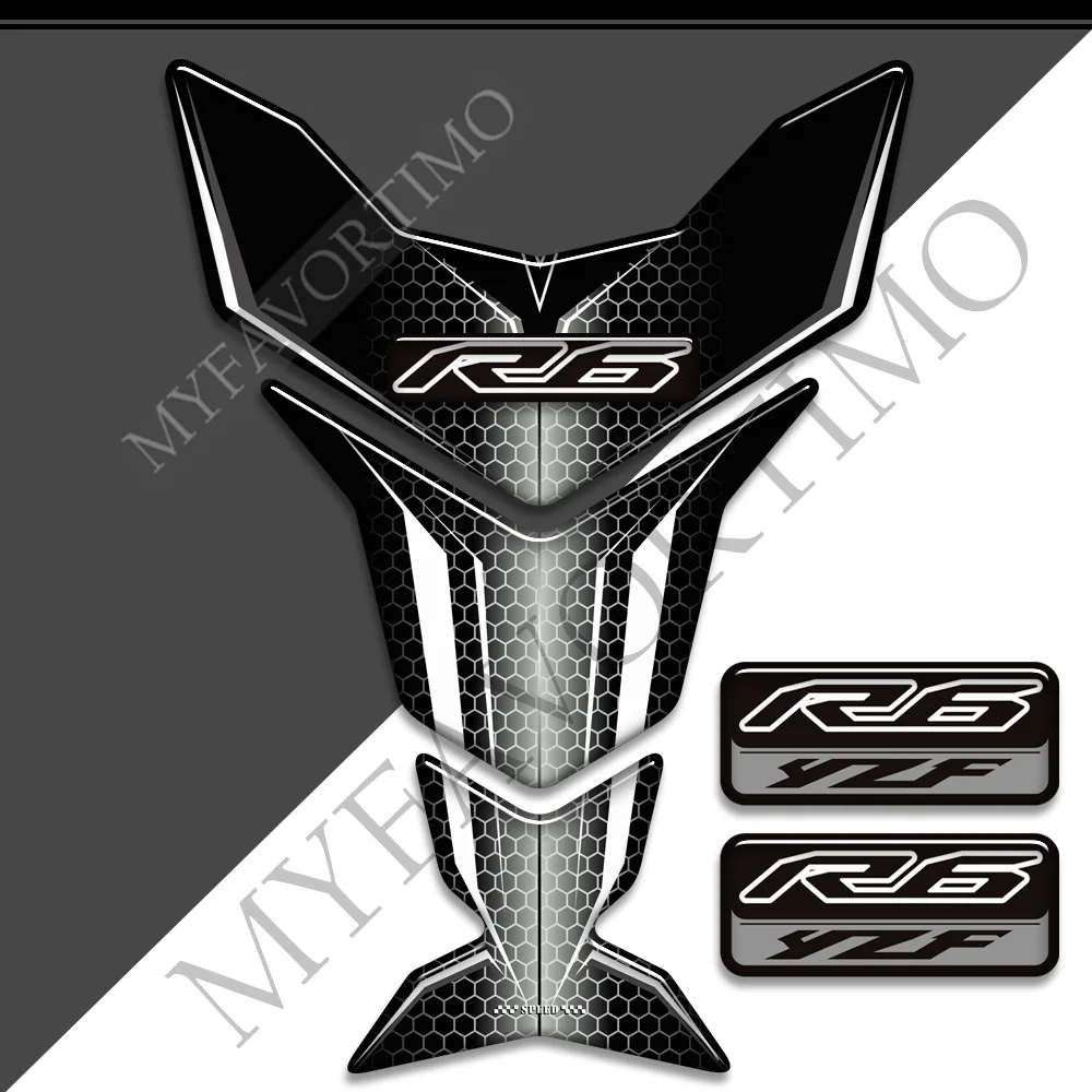 Tank Pad Fuel Protector Emblem Badge Logo Stickers Decal Knee For YAMAHA YZF-R6 YZF R6 YZFR6 2016 2017 2018 2019 2020 2021 2022 stickers for yamaha yzf r6 yzf r6 yzfr6 decals protector tank pad side grips gas fuel oil kit knee 2017 2018 2019 2020 2021 2022