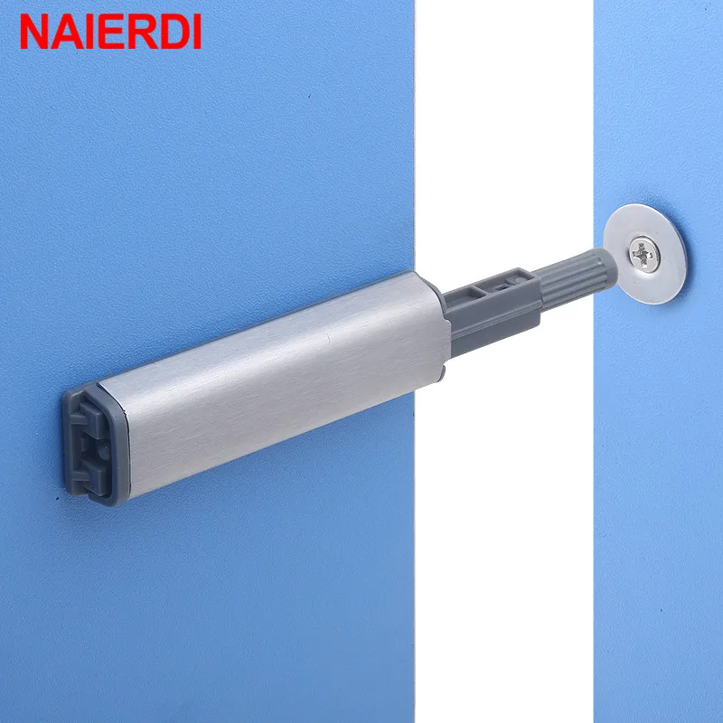 10PCS NAIERDI Door Stopper Cabinet Catches Stainless Steel Push to Open Touch Damper er Soft Quiet Closer Furniture Hardware door catches door stops cabinet door stop