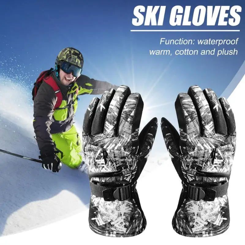 Для мужчин Для женщин лыжные перчатки зимние Водонепроницаемый морозостойкие теплые перчатки разные оттенки Спорт на открытом воздухе с сенсорным экраном Спортивная Лыжный Спорт Перчатки
