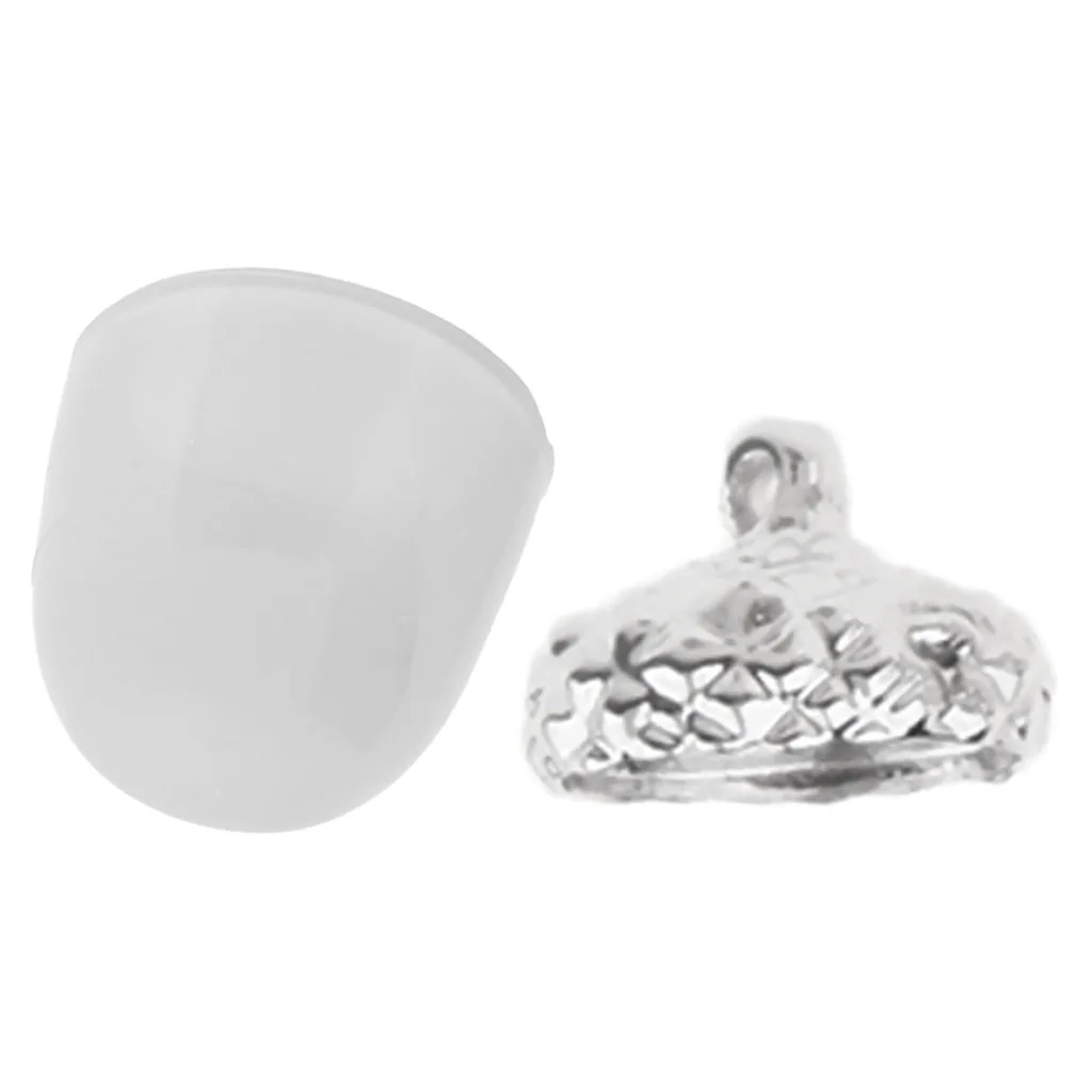 Silicone Jewelry Mold Pendant Mould & Silver Bead End Caps DIY Acorn Charm