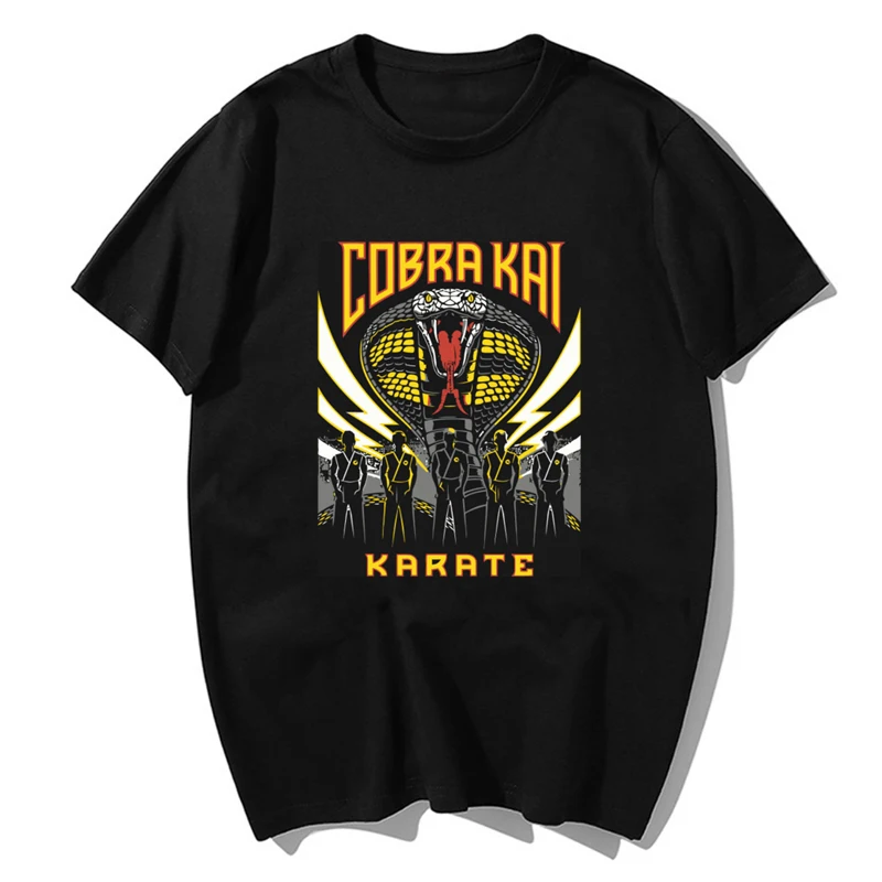 

Custom Made Cobra Kai The Karate Kid Tees Shirt Mens Plus Size Short Sleeved 100% Cotton Black Crew T-Shirts Plus Size XS-3XL