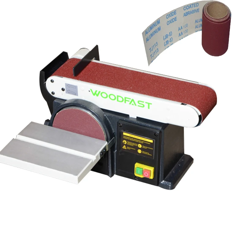 

Desktop Woodworking Sand Belt Sand Disc Machine Small Electric Home Wood Polished Polishing Tools Sandpaper Machine Equipment