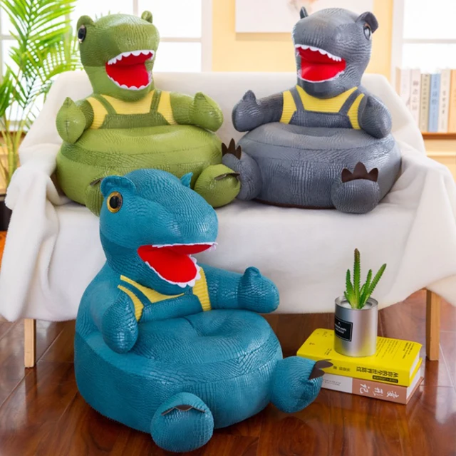 Creative Simulation Crocodile Skin Dinosaur Sofa Learning Seats Soft Chair Washable Removable Sofa Baby Plush Toys Children Gift 2