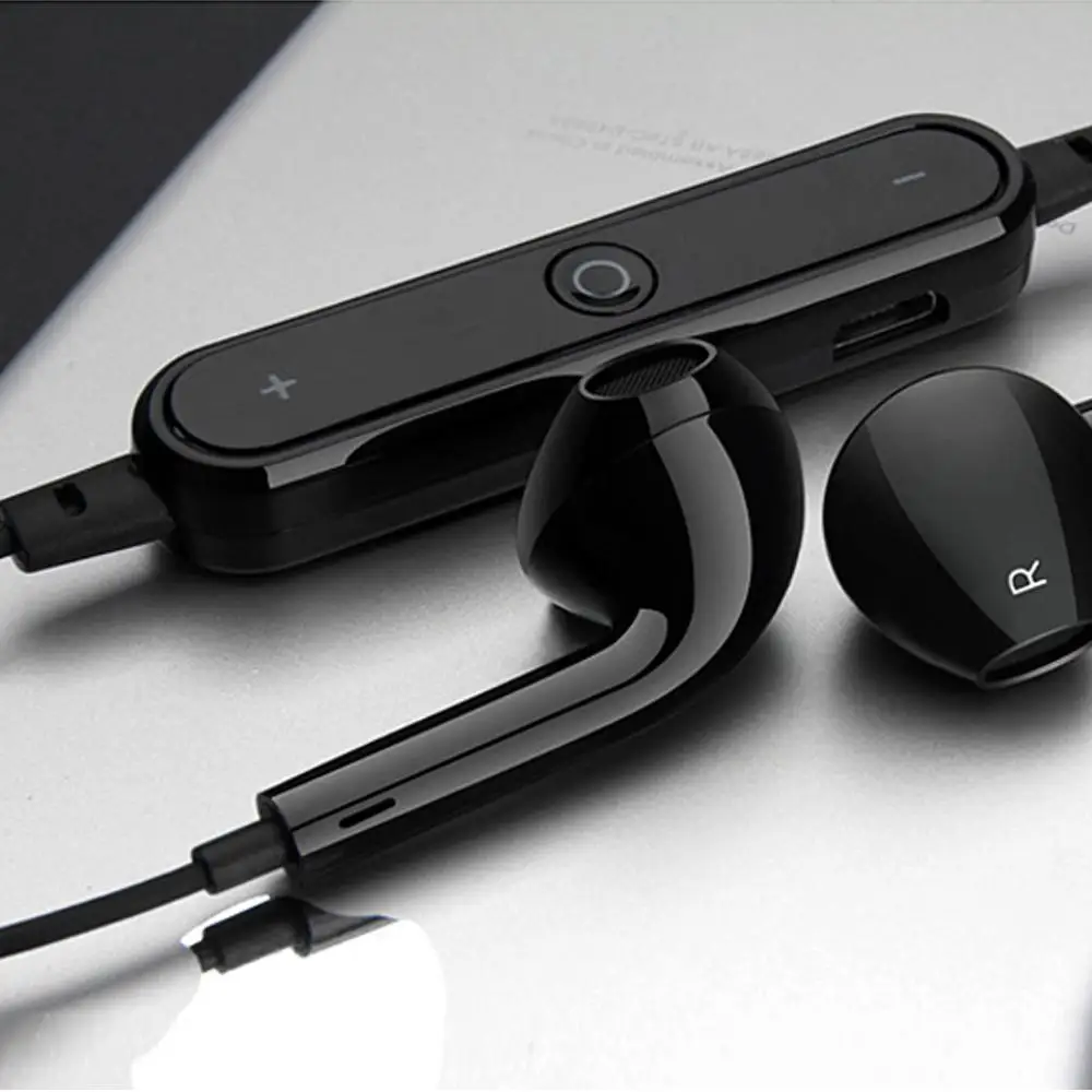 S6 спортивные наушники для бега, Bluetooth, беспроводные наушники, наушники с шумоподавлением для телефонов, музыкальные басы, bluetooth-гарнитура - Цвет: Черный