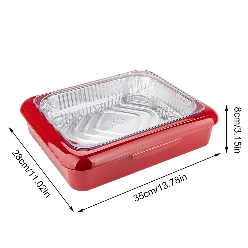 Healthy Tin Foil Pan Casserole Carrier Container for Indoor Picnic Outdoor Use Food Indoor Outdoor Portable Convenient Tin Foil Pan Casserole Carrier