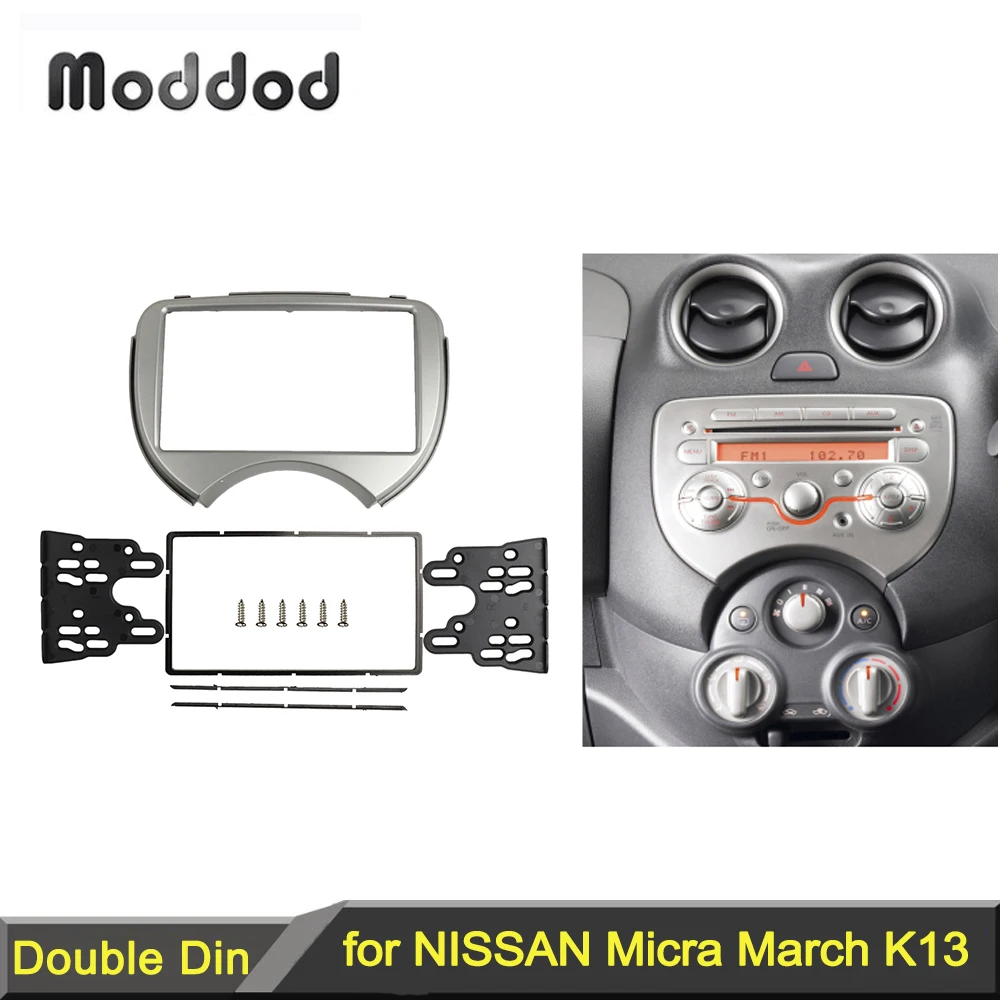Kit Montage Autoradio 2 DIN Pour Nissan Micra K13 / Renault Pulse - Cadre, Supports, Câbles ISO Et Antenne | Installation Facile
