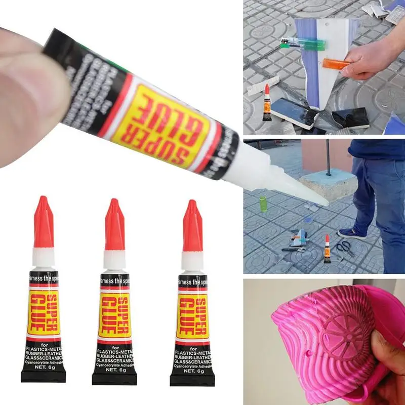 

5PCS 6g Shoe Instant Glue Strong Oily Glue Metal Leather Rubber Plastic Fabric Glass Wood Material Adhesive Liquid Super Glue