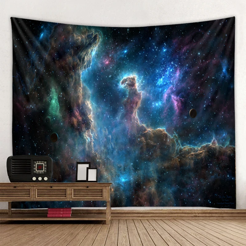 Universe Space Nebula Big Art Tapestry Printed Wall Covering Psychedelic Wall Hanging Beach Towel Mandala Thin