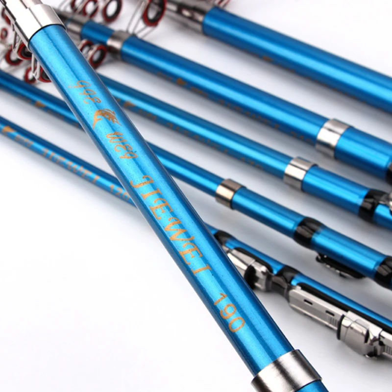 1.0M 1.2M 1.5M 1.7M 1.9M 2.1M 2.3M Portable Telescopic Fishing Rod Glass Fiber Fishing Pole Travel Sea Fishing Spinning Rod