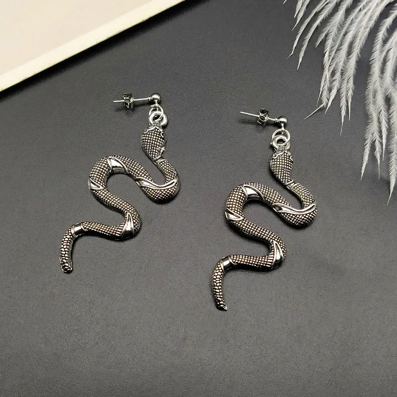 Dangle Earrings Vintage Snake Shape Retro Drop Earrings Women Girl Animal Earring Jewelry
