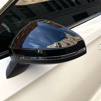 자동차 스타일링용 광택 블랙 사이드 백미러 교체 캡 커버, 아우디 A4 S4 RS4 B9 2016 -2020 A5 S5 RS5 8W6