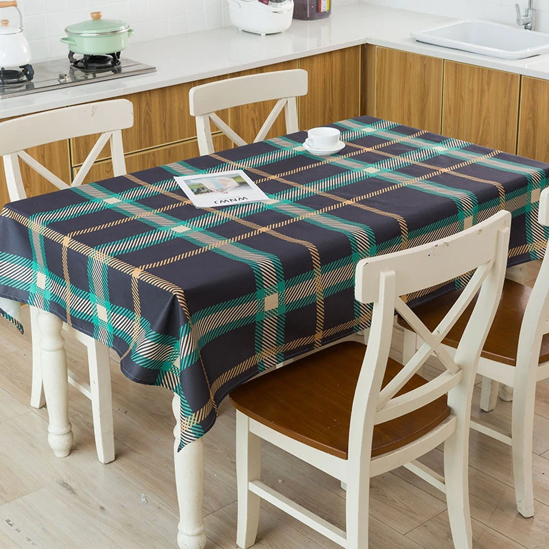 

Geometric Stripe Table Cloth Rectangular Dining Table Cover Waterproof Tablecloth Modern Decorative Tablecloth For Kitchen Party