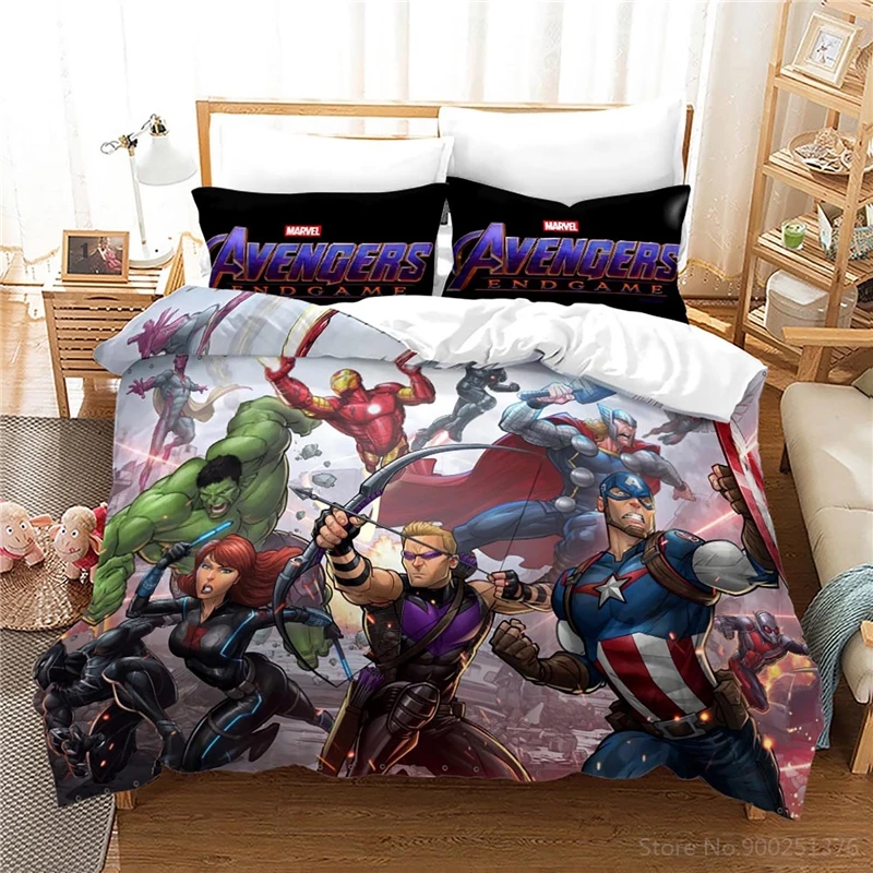 Комплект постельного белья с 3D-принтом из мультфильма Marvel Мстители Железный
