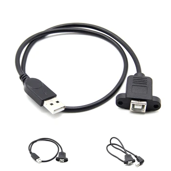 

EZT3D USB A Male to USB-B Female Cable USB2.0 Elbow B Male to Female Cord USB Type B Wire Printer Panel Mount Extension Cable