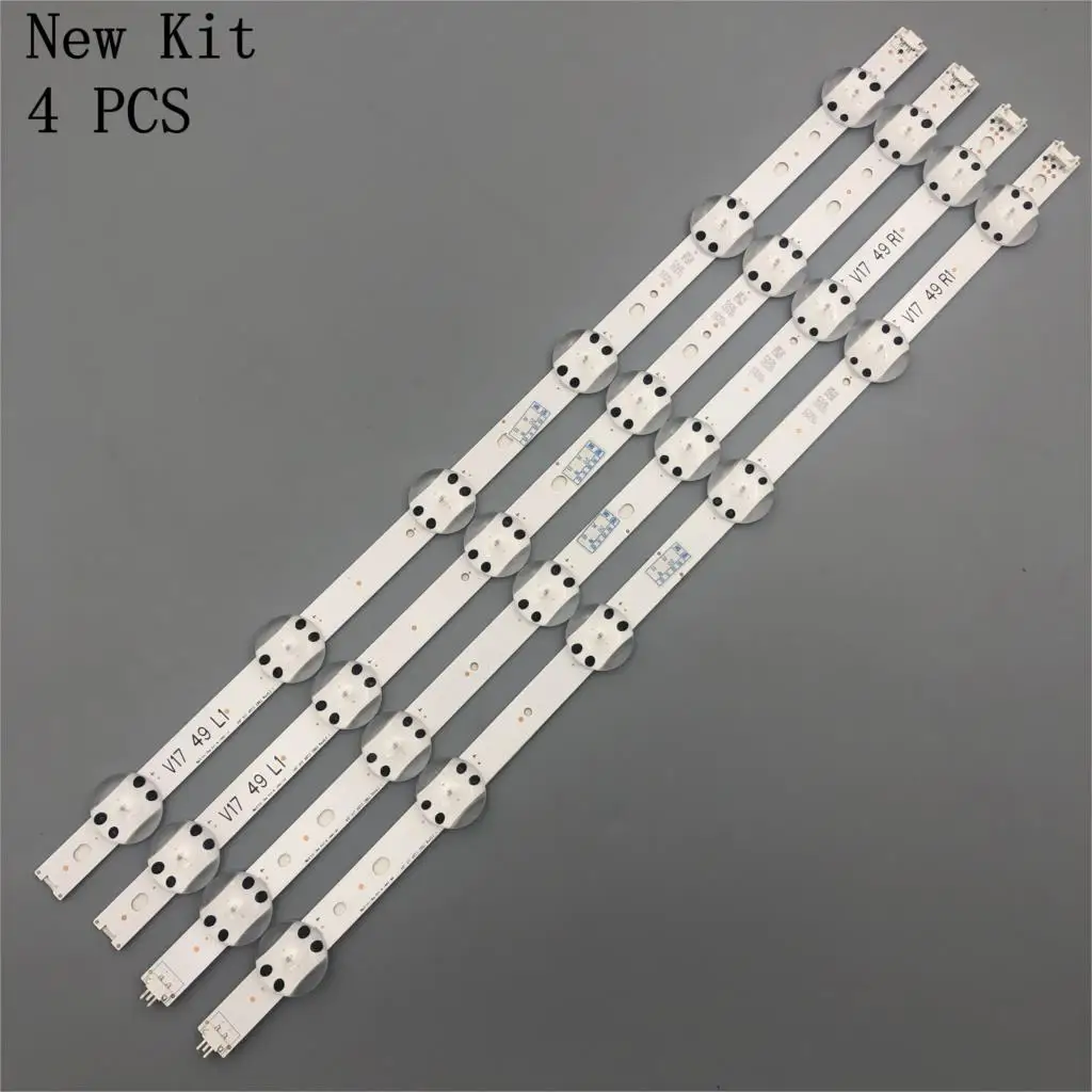 Novo Kit 4 PCS tira CONDUZIDA Para LG 49UV340C 49UJ6565 49UJ670V V17 49 R1 L1 ART3 2862 2863 6916L-2862A 6916L-2863A afbeelding